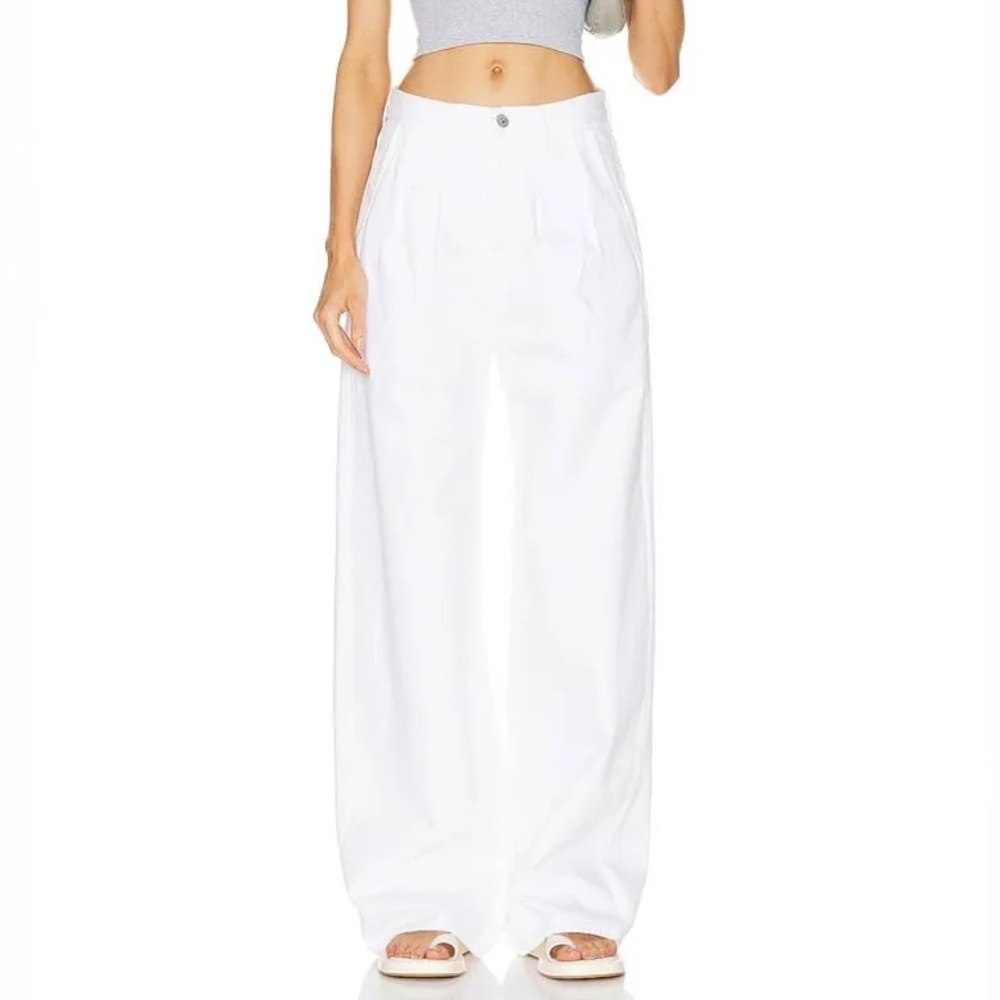 Citizens Of Humanity Maritzy Pleated Boyfriend Organic Women Jeans - Cream